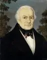 J. S. Emisch, Bildnis eines Herren im schwarzen Rock, 1853, Öl auf Leinwand