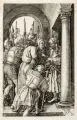 Albrecht Durer, Christus vor Pilatus, 1512, Kupferstich. auf Bütten