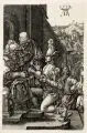Albrecht Durer, Pilatus wäscht seine Hände in Unschuld, 1512, Kupferstich auf Bütten