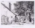 Ludwig Richter, Luthers Linde in Ringethal, 1839, Radierung