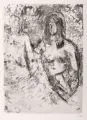 Otto Niemeyer-Holstein, Zwei Mädchen im Gespräch., 1977, Kaltnadelradierung und Reservage auf Zink