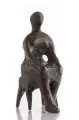 Ludwig Gabriel Schrieber, (zugeschr.), Sitzende. Wohl frühe 1970er Jahre, Bronze, gegossen und braun patiniert