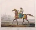 Mameluck au trot[h] (No. 12) by Charles François Gabriel Le Vachez, Um 1800, Schabkunstblatt, koloriert, offered Jun 2014