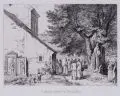 Ludwig Richter, Luthers Linde in Ringethal, 1839, Radierung