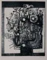 Heinz Drache, Pflanzliches, 1978, Lithographie in Dunkelgrün auf Velin