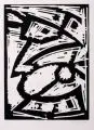 Mittag by A. R. Penck, 1987, Holzschnitt, offered Jun 2014