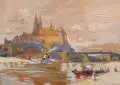 Rudolf Poeschmann, Blick zur Albrechtsburg Meißen. Ohne Jahr