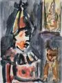 Heinz Tetzner, Harlekin mit Hund. Ohne Jahr