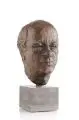 Karl Schubert, (zugeschr.), Portraitbüste Bruno Taut (?). Ohne Jahr, Bronze, gegossen, braun patiniert