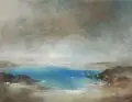 Charly Hähnel, Bretonische Küste, Öl auf Papier