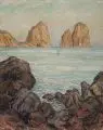 Alfred Oehring, Capri, 1920, Öl auf Hartfaser