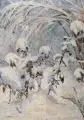 Elsa Sturm-Lindner, Winterlandschaft. Ohne Jahr, Öl auf Leinwand