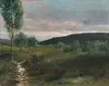 Rudolf Vent, Thüringer Landschaft. Ohne Jahr, Öl auf Malpappe
