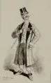 Johann Bernhard Schmelzer, Das Gigerl, Federzeichnungen auf leicht gebräunten Papier. "Das Gigerl" u.li. in Tusche signiert und bezeichnet "J B Schmelzer Dresden." und betitelt in Blei o
