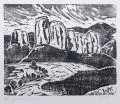 Walter Kuhn, W. Kühn, Acht Landschaftsszenen. 20. Jh, Holzschnitte auf Japan bzw. feinem Bütten