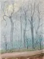Many Jost, Bad Lobenstein, Aquarell auf Torchon