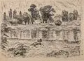 Wilhelm Rudolph, Landschaft mit springendem Pferd