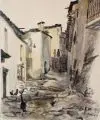 Paul Weiser, Babion, 1925, Aquarell und Farbkreide auf chamoisfarbenem Papier