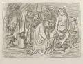 Ernst Barlach, Die Erhalterin der Familie, Um 1930, Umdrucklithographie auf gelblichem Maschinenbütten