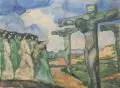 Gustav Jäger, Kalvarienberg, 1920, Aquarell