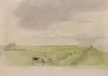 Oskar Zwintscher, Büsum a. d. Nordsee, 1905, Aquarell über Bleistift