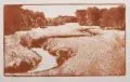Arthur Illies, Alsterwiesen, 1900, Zinkätzung in Braun auf Japan