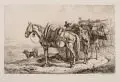 Johann Adam Klein, In der Campagna von Rom, 1846, Radierung