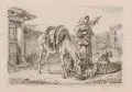 Johann Adam Klein, Die Italienerin mit dem Spinnrocken, 1861, Radierung auf China, auf festes Papier aufgewalzt
