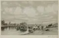 Mara von Minckwitz, (zugeschr.), Kuhtrieb am Fluß. Frühes 20. Jh, Graphitzeichnung, partiell weiß gehöht, auf grauem Papier