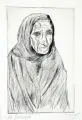 Charlotte Elfriede Pauly, Alte Fischerfrau, Wohl 1959, Kaltnadelradierung