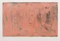 Eberhard Göschel, Rote Komposition, 1982, Farbradierung auf Bütten