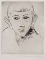 Erhard Hippold, Knabenbildnis I, 1933, Radierung auf Velin
