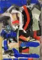 Veit Hofmann, Parabellie, 1993, Collage und Tempera auf Torchon