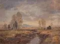 Adolf Kapfhammer, Ziehende Wolken im Moos, Wohl 1920, Öl auf Leinwand