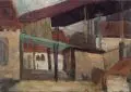 Konrad Maass, Stadtlandschaft, 1986, Öl auf Leinwand