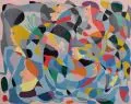 J. Tiedt, Zuschauer ?, 1971, Öl auf Hartfaser