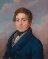 Ferdinand Berthold, Herrenportrait, 1826, Farbige Pastellkreide auf feinem Pergament