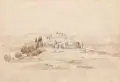 Alexius Geyer, (zugeschr.), Landschaft auf Sizilien, 1847, Aquarell über Bleistift