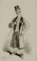 Johann Bernhard Schmelzer, Das Gigerl, Federzeichnungen auf leicht gebräunten Papier. "Das Gigerl" u.li. in Tusche signiert und bezeichnet "J B Schmelzer Dresden." und betitelt in Blei o