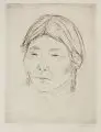 Jevhenija Konstantinovna Evenbach, Bildnis einer Nanai Frau, 1962, Radierung