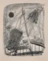 Dieter Goltzsche, Für Joseph Conrad, 1975, Offsetdruck, Original (Kreide)