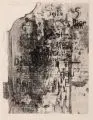 Veit Hofmann, Hauswand in Dresden, 1977, Radierung auf Bütten