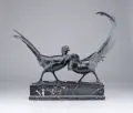 Anton Büschelberger, Goldfasanenpaar. Wohl um 1925, Bronze, schwarz patiniert