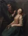 Pietro Rotari, (Kopie nach), Zärtliches Erwecken, Um 1830, Öl auf Leinwand