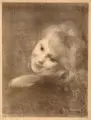 Armand Berton, Rieuse, 1897, Lithographie auf dünnem Karton