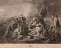 Theodor Falckeysen, The death of General Wolfe, 1789, Kupferstich auf Kupferdruckpapier nach einem Gemälde von B