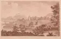 Carl Gustaf Gillberg, Die Thalelbe bey Batsta, Aquatinten in Rotbraun auf Bütten