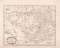 Caspar Merian, Lusatia Superior Ober Laußnitz, Um 1650, Kupferstich auf Bütten mit Titelkartusche u.li
