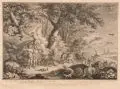 Johann Elias Ridinger, Das Paradies oder die Schöpfung und der Sündenfall des ersten Menschenpaares, Um 1746, Kupferstiche auf Kupferdruckpapier