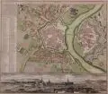 Matthäus Seutter, Dresden an der Elb, eine Haupt-Statt des Obern Sachsen, u. Höchst vortreffliche Residentz des dasigen Churfürsten u. Königs in Pohlen, Um 1740, Kupferstich mit Grenz- und Flächenkolorierungen